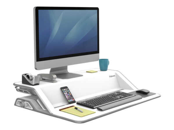 FELLOWES plate-forme assis-debout lotus – blanc