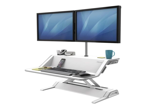 FELLOWES plate-forme assis-debout lotus – blanc