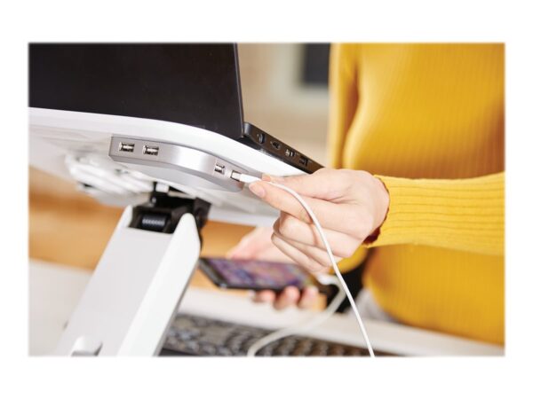 FELLOWES SUPPORT ORDINATEUR PORTABLE HANA 230V EU/UK – BLANC