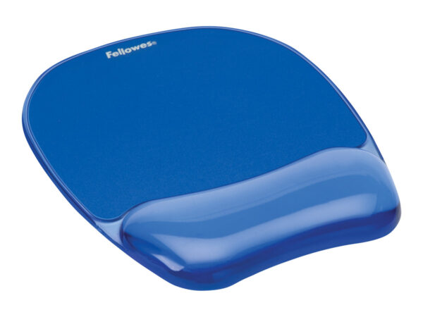 FELLOWES Tapis de souris – Repose-poignet Gel Crystal™ Bleu