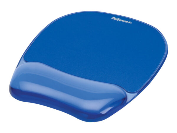 FELLOWES Tapis de souris – Repose-poignet Gel Crystal™ Bleu