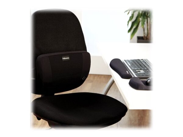 FELLOWES Tapis de souris – Repose poignet PlushTouch™ – Noir – Antibactérien