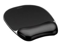 FELLOWES – Tapis de souris – Repose-poignets Gel Crystal™ Noir