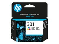 HP 301 original Ink cartridge CH562EE 301 tri-colour standard capacity 3ml 165 pages 1-pack Blister multi tag