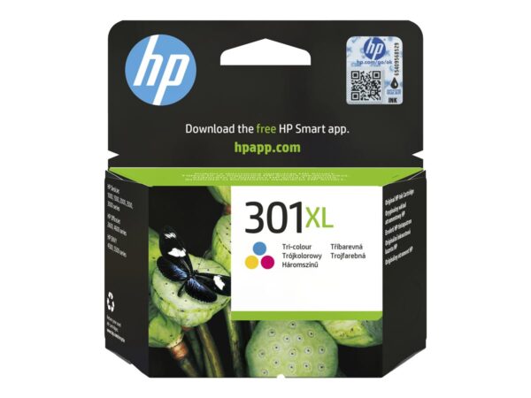 HP 301XL original Ink cartridge CH564EE 301 tri-colour high capacity 330 pages 1-pack Blister multi tag