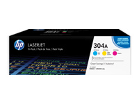HP 304A original Toner cartridge CF372AM cyan magenta yellow standard capacity 3 x 2.800 pages 3-pack