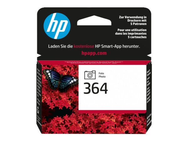 HP 364 original Ink cartridge CB317EE BA1 photo black standard capacity 3ml 1-pack with Vivera Ink cartridge