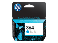 HP 364 original Ink cartridge CB318EE 301 cyan standard capacity 3ml 300 pages 1-pack Blister multi tag