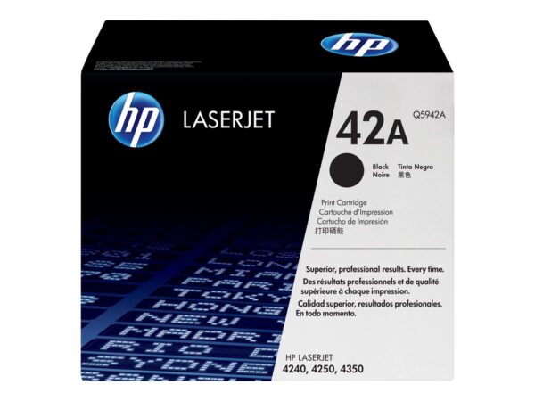 HP 42A original LaserJet Toner cartridge Q5942A black standard capacity 10.000 pages 1-pack