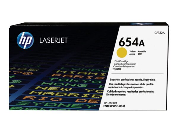 HP 654A original Toner cartridge CF332A yellow standard capacity 15.000 pages 1-pack