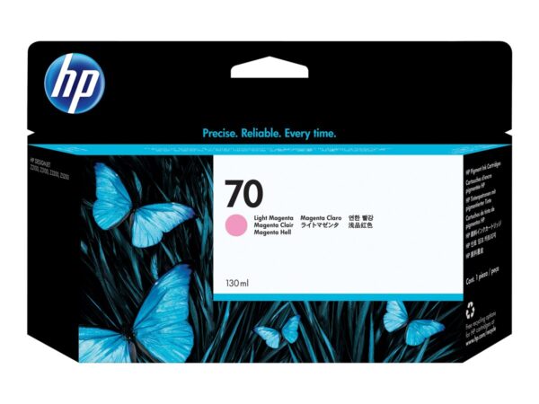 HP 70 original Ink cartridge C9455A light magenta standard capacity 130ml 1-pack with Vivera Ink cartridge