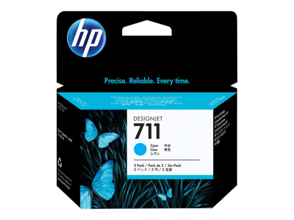 HP 711 original Ink cartridge CZ134A cyan standard capacity 3-pack