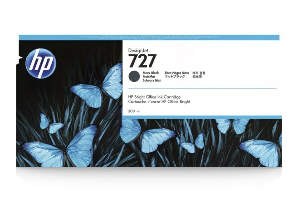 HP 727 original Ink cartridge C1Q12A mat black standard capacity 300 ml 1-pack