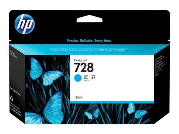 HP 728 original 130-ml Cyan Ink cartridge F9J67A