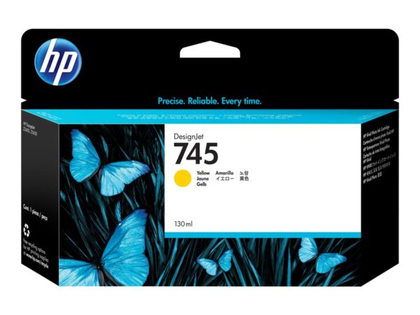 HP 745 original Ink cartridge F9J96A Yellow 130 ml