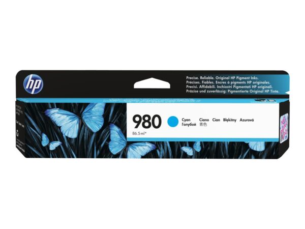HP 980A original Ink cartridge D8J07A cyan standard capacity 86.5ml 6.600 pages 1-pack Office jet Enterprise