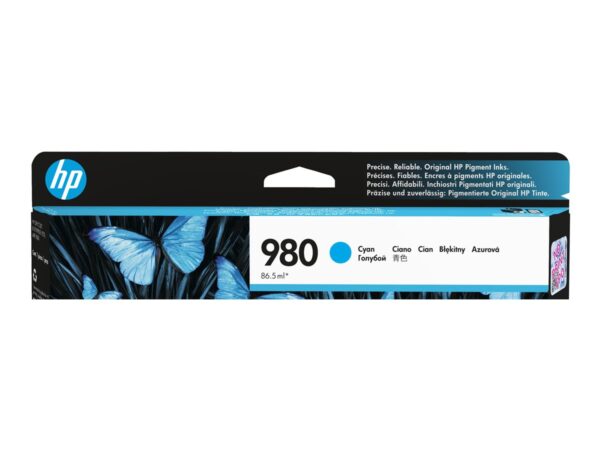 HP 980A original Ink cartridge D8J07A cyan standard capacity 86.5ml 6.600 pages 1-pack Office jet Enterprise