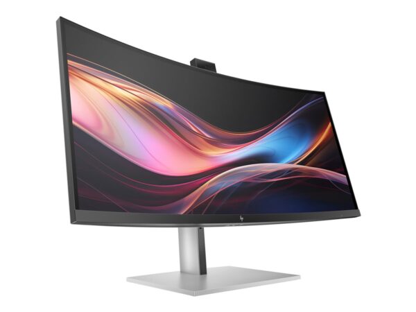 HP Écran de conférence incurvé WQHD HP Series 7 Pro 734pm avec webcam IA 5 Mpx HDR 34p WQHD 3440×1440 HDMI USB-C Disp