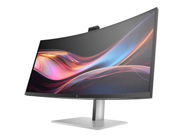 HP Écran de conférence incurvé WQHD HP Series 7 Pro 734pm avec webcam IA 5 Mpx HDR 34p WQHD 3440×1440 HDMI USB-C Disp