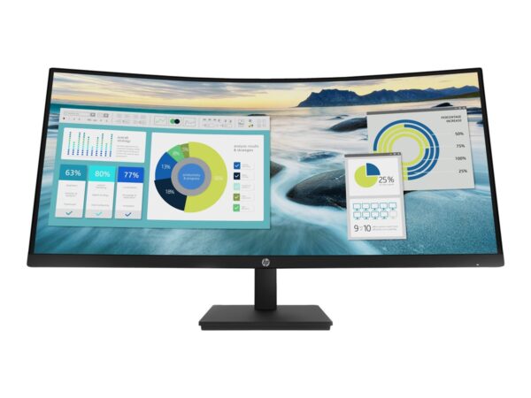 HP Écran incurvé P34hc G4 WQHD 34p WQHD 3440×1440 HDMI USB-C USB port USB hub DisplayPort