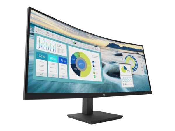 HP Écran incurvé P34hc G4 WQHD 34p WQHD 3440×1440 HDMI USB-C USB port USB hub DisplayPort