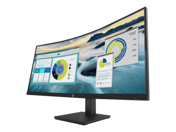 HP Écran incurvé P34hc G4 WQHD 34p WQHD 3440×1440 HDMI USB-C USB port USB hub DisplayPort