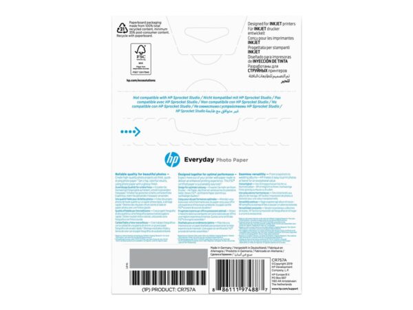 HP original Everyday Glossy photo paper white 200g/m2 100x150mm 100 sheets 1-pack