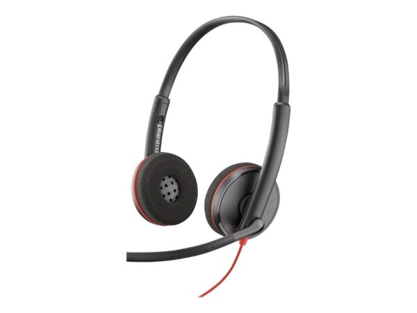 HP Poly Blackwire 3220 Stereo USB-C Headset +USB-C/A Adapter Bulk