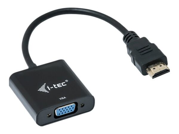 I-TEC Adapter HDMI to VGA resolution Full-HD 1920×1080/60Hz Cable 15cm gilded HDMI-connector