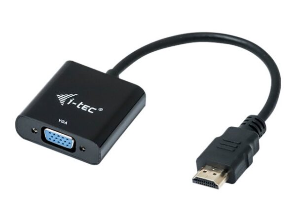 I-TEC Adapter HDMI to VGA resolution Full-HD 1920×1080/60Hz Cable 15cm gilded HDMI-connector