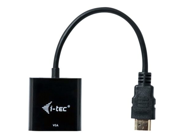 I-TEC Adapter HDMI to VGA resolution Full-HD 1920×1080/60Hz Cable 15cm gilded HDMI-connector