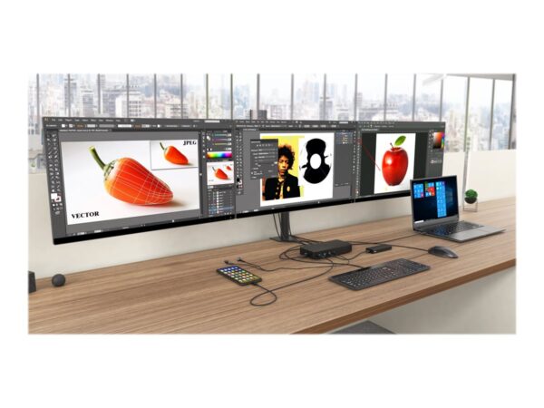 I-TEC USB 3.0/USB-C/Thunderbolt 3x 4K Docking Station 3xHDMI 2xDP GLAN 2xUSB-C 2xUSB 3.0 3.5mm Combo Audio/Mic PD 100W