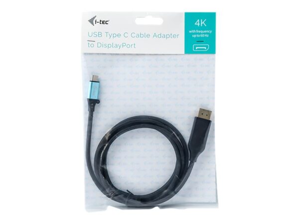 I-TEC USB C DisplayPort Cable Adapter 4K 60Hz 200cm compatible with Thunderbolt 3