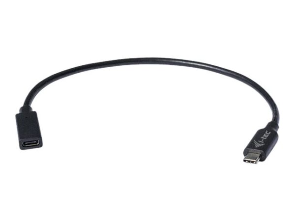 I-TEC USB C Extension Kabel 30cm up to 10Gbps Video transmission up to 4K / 60Hz Supports power supply up to 60 W