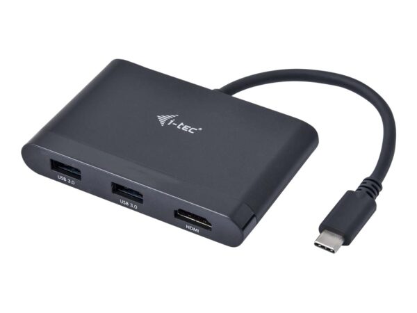 I-TEC USB-C HDMI and USB Adapter with Power Delivery 1xHDMI 4K 2xUSB 3.0 Port 1xUSB-C Power Delivery/Dataport compatible with TB3