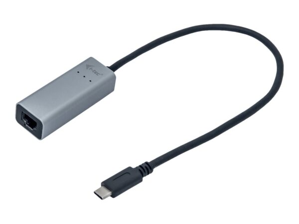 I-TEC USB-C Metal 2.5Gbps Ethernet Adapter 1x USB-C to RJ-45 LED compatible with Thunderbolt 3