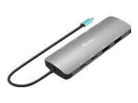 I-TEC USB-C Metal Nano Dock 2x HDMI 1x GLAN 2x USB 3.2 2x USB2.0 1x USB-C 3.2 Gen.1 Data 1x USB-C 100W PD Sans Alimentation