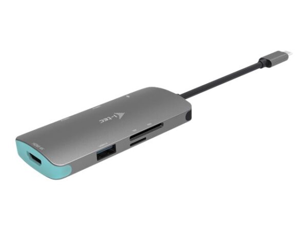 I-TEC USB C Metal Nano Docking Station 1xHDMI 4K 1xSD Cardreader 1xmicroSDCardreader 3xUSB 3.0 Port 1xUSB-C PD sans alimentation