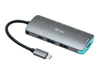 I-TEC USB C Metal Nano Docking Station 1xHDMI 4K 1xSD Cardreader 1xmicroSDCardreader 3xUSB 3.0 Port 1xUSB-C PD sans alimentation