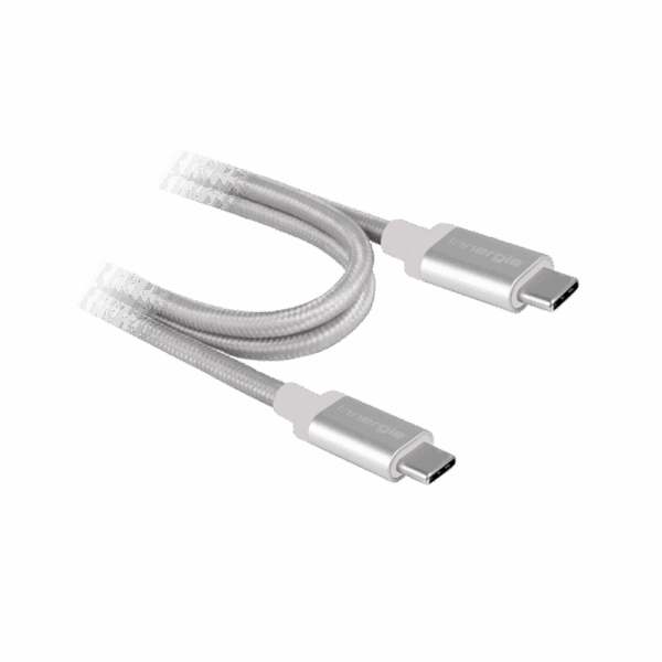 INNERGIE MagiCable USB-C vers USB-C 1m argent Charge et synchronise