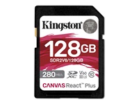 KINGSTON 128Go Canvas React Plus SDXC UHS-II 280R/100W U3 V60 for Full HD/4K