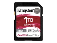 KINGSTON 1To Canvas React Plus SDXC UHS-II 280R/150W U3 V60 for Full HD/4K