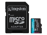 KINGSTON 1To microSDXC Canvas Go Plus 170R A2 U3 V30 Card + ADP
