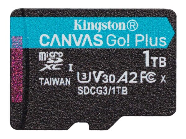 KINGSTON 1To microSDXC Canvas Go Plus 170R A2 U3 V30 Single Pack w/o ADP