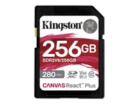 KINGSTON 256Go Canvas React Plus SDXC UHS-II 280R/150W U3 V60 for Full HD/4K