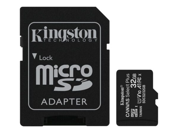KINGSTON 32GB micSDHC Canvas Select Plus 100R A1 C10 Card + ADP