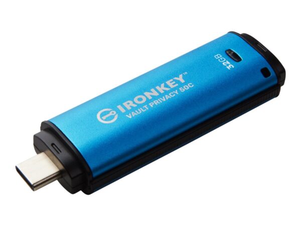 KINGSTON 32Go USB-C IronKey Vault Privacy 50C AES-256 Encrypted FIPS 197