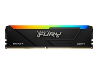 KINGSTON 64Go 2666MT/s DDR4 CL16 DIMM Kit of 4 1Gx8 FURY Beast RGB