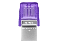 KINGSTON 64Go DataTraveler microDuo 3C 200MB/s dual USB-A + USB-C
