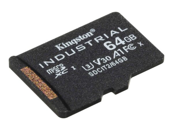 KINGSTON 64Go microSDXC Industrial C10 A1 pSLC Card Single Pack w/o Adapter